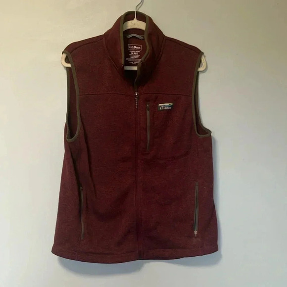 L.L.  Bean burgundy vest - Picture 1 of 6